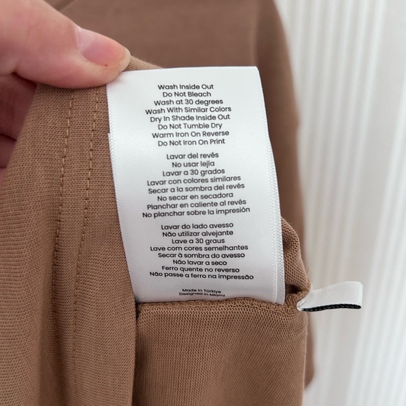 NWT Active After Coffee Crew T-Shirt Tan Unisex Size Small 100% Cotton oversized - Picture 12 of 12